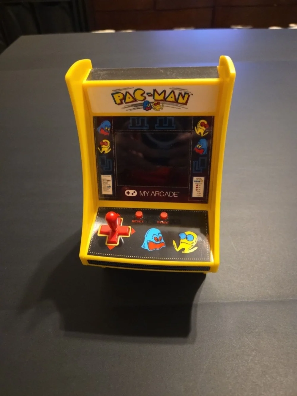 Mini Handheld Pax-Man Arcade Console in Yellow Classic